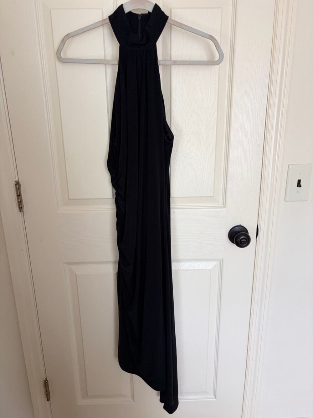 Laundry by Shelli Segal Black Halter Asymmetrical Dress